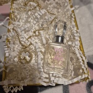 Pisces Necklace With Mini 5 ML Juicy Couture Perfume Bundle